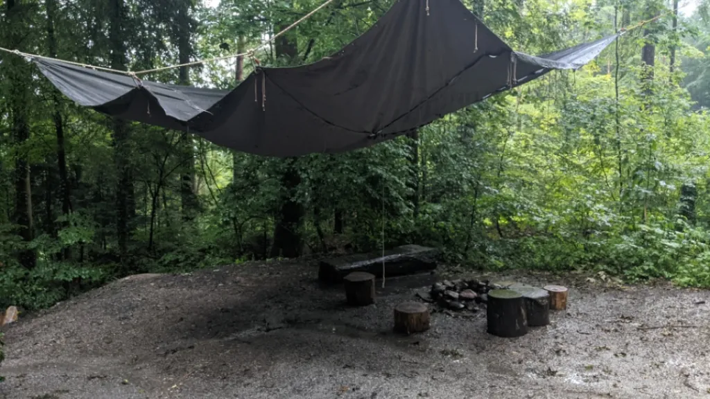 Behelfsmässiger Unterstand