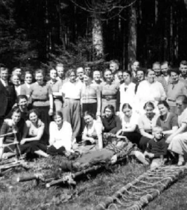 Foto von alten Vereinsmitgliedern, Schwarz/Weiss